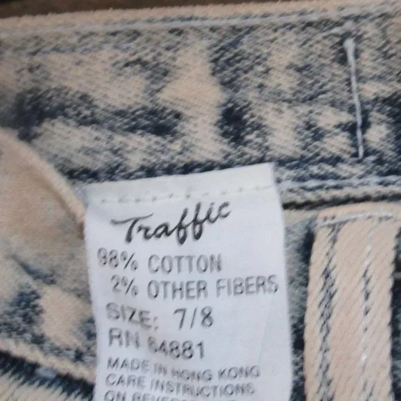 Vintage Retro Traffic Acid Wash Fishnet Jeans Size 7/8 - Picture 6 of 6